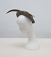 Hat, wool, feather, silk, cotton, metal, American